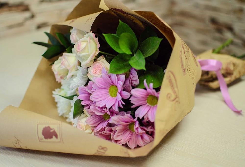 Букет цветов из: Розы и Хризантемы в Юрьевце