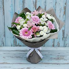 Букет цветов из:  Герберы, Альстромерии и Хризантемы в Юрьевце