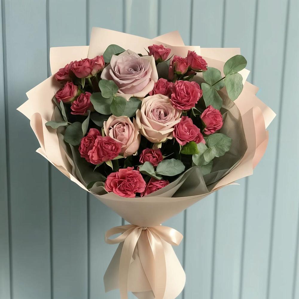 Букет цветов из: Гвоздики и Розы в Юрьевце