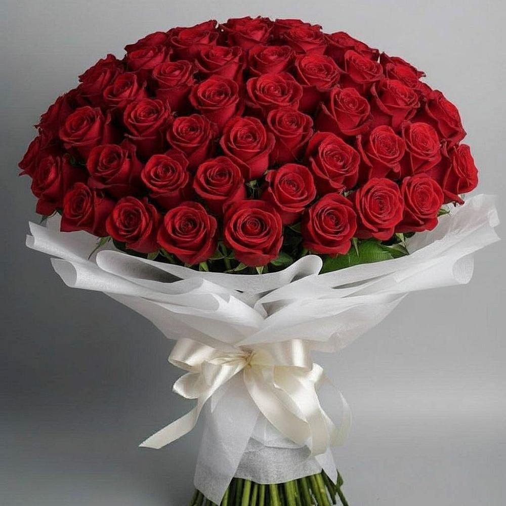 Букет 101 Красная роза Блэк Мэджик в Юрьевце