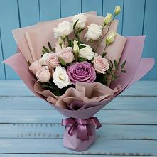 Букет цветов из:  Розы и Лизиантусы #REPLACE_PRED# Юрьевце
