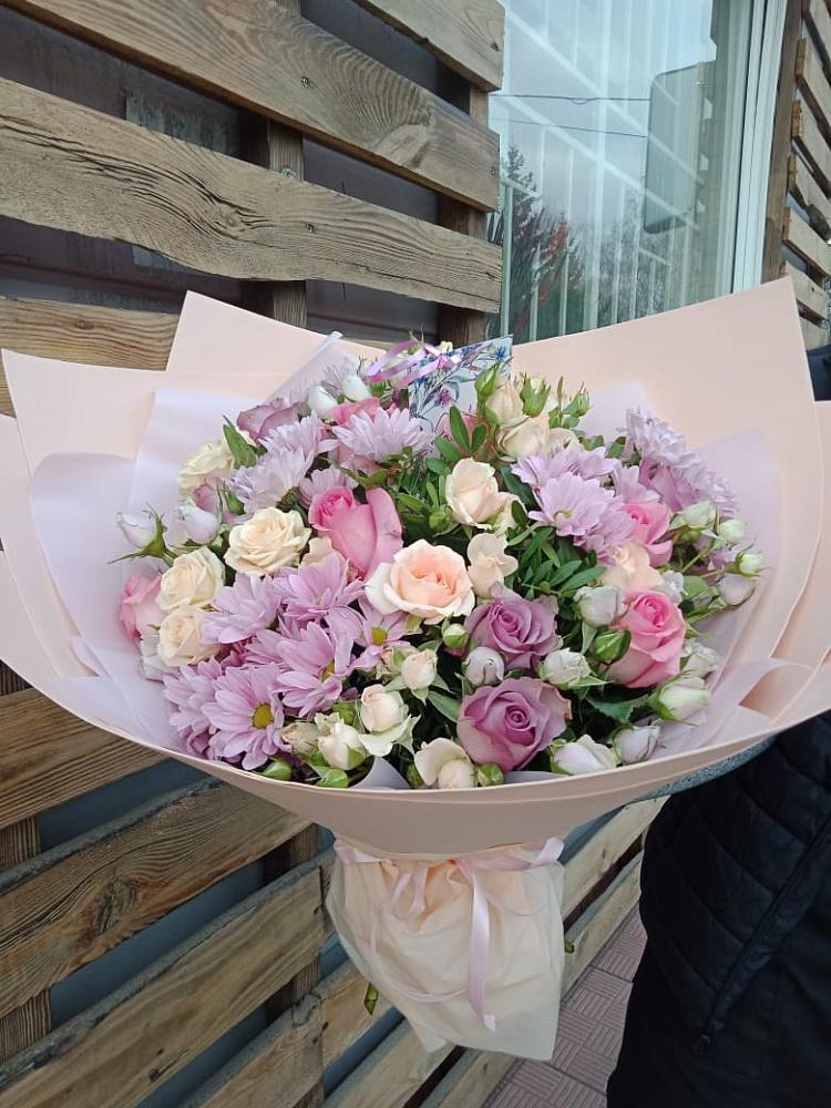 Букет цветов из: Розы и Хризантемы в Юрьевце