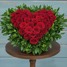 Цветочная композиция из Розы в виде сердца #REPLACE_PRED# Юрьевце