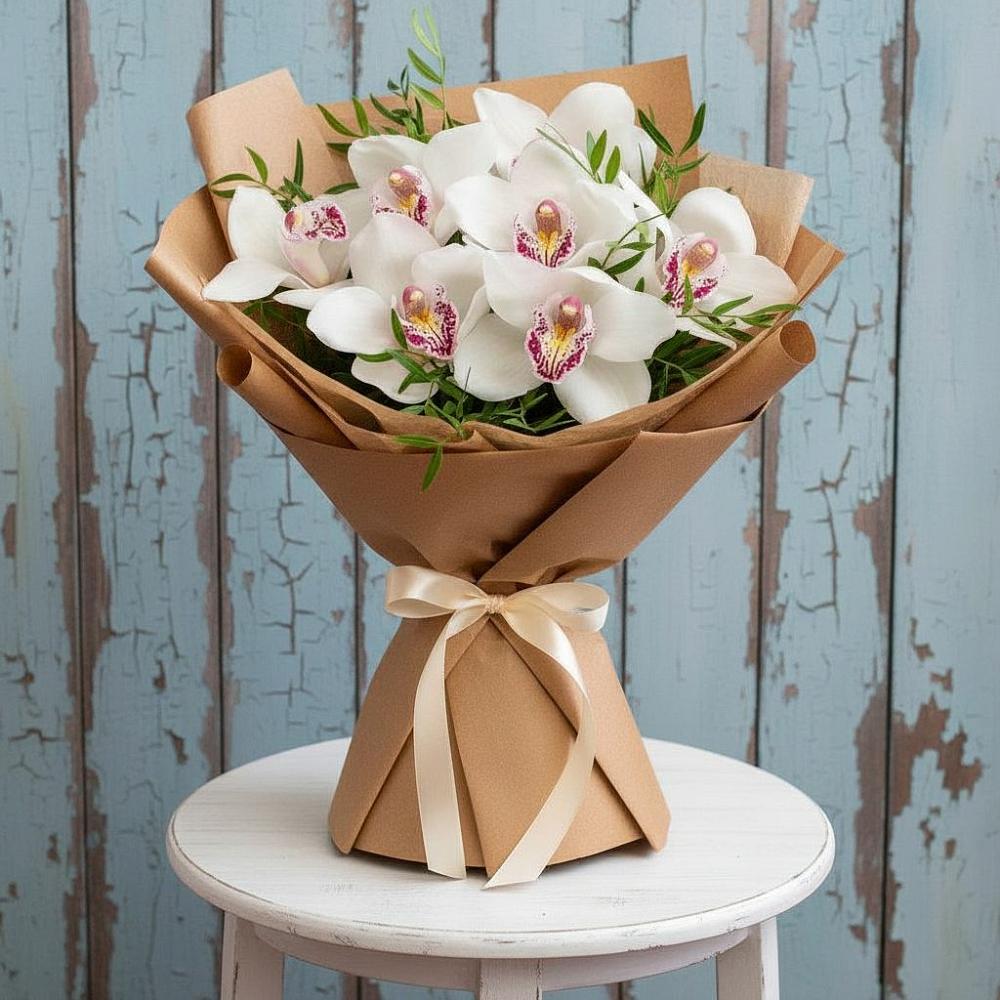 Букет цветов из: Орхидеи и Розы в Юрьевце