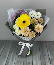 Букет цветов из:  Розы, Герберы и Хризантемы в Юрьевце