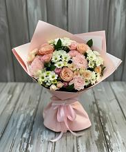 Букет цветов из:  Гвоздики, Розы и Хризантемы в Юрьевце