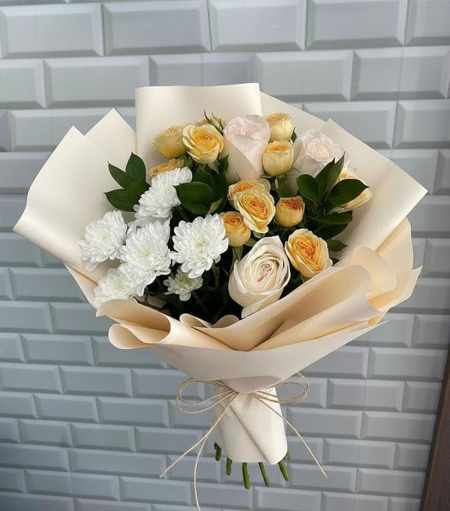 Букет цветов из: Розы и Хризантемы в Юрьевце