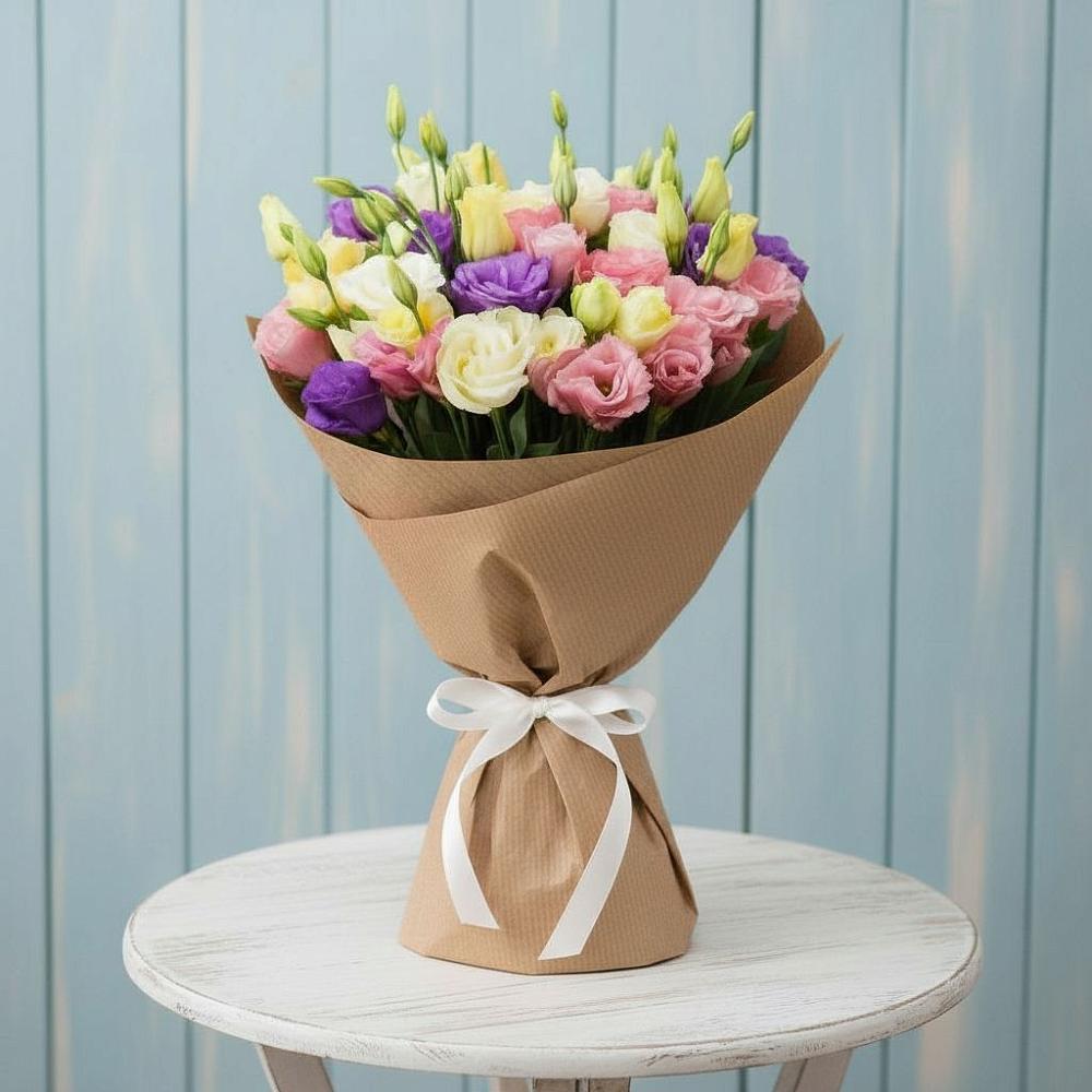 Букет цветов из: Лизиантусы в Юрьевце