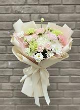 Букет цветов из:  Гвоздики, Розы, Лизиантусы и Хризантемы #REPLACE_PRED# Юрьевце