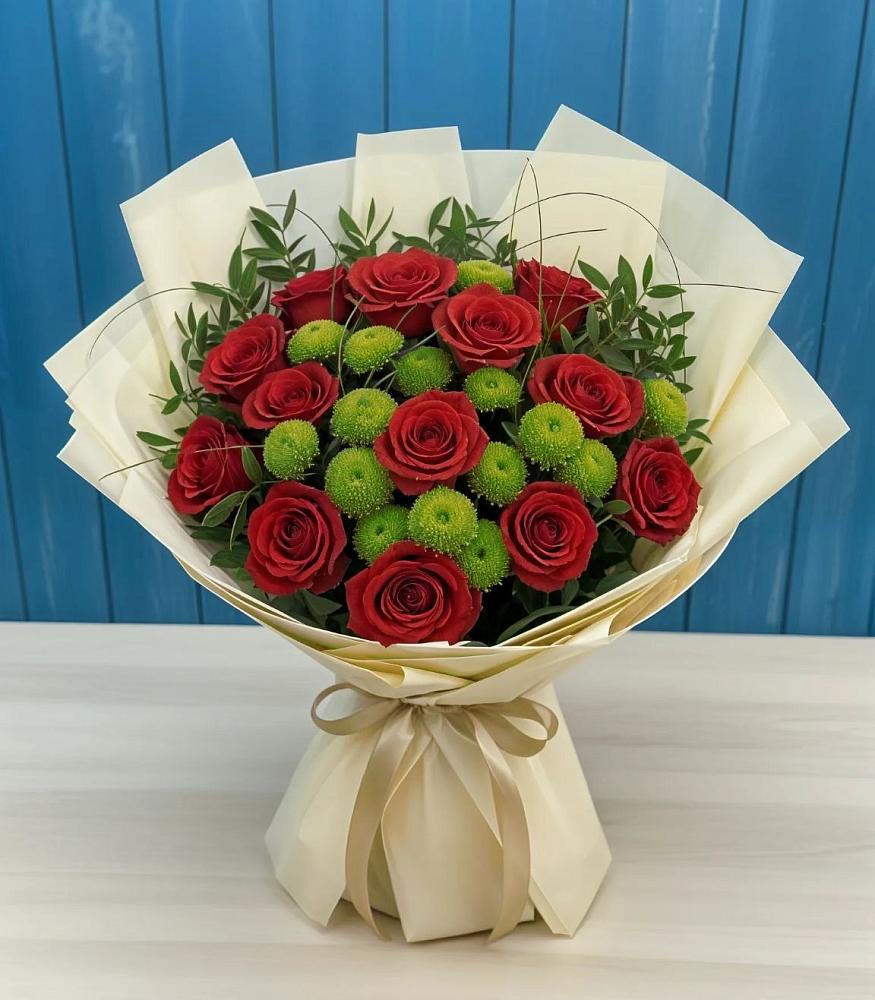 Букет цветов из: Розы и Хризантемы в Юрьевце