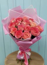Букет 15 Розовых роз Равель в Юрьевце