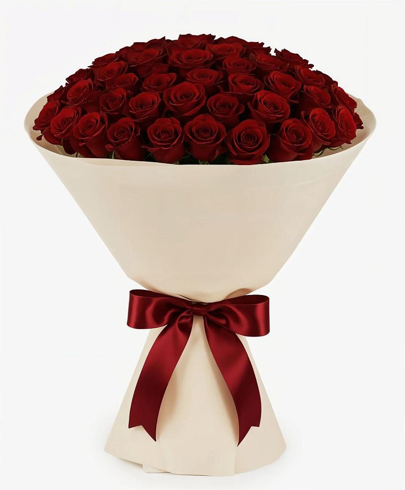 Букет 101 Бордовая роза Блэк Бакарра в Юрьевце