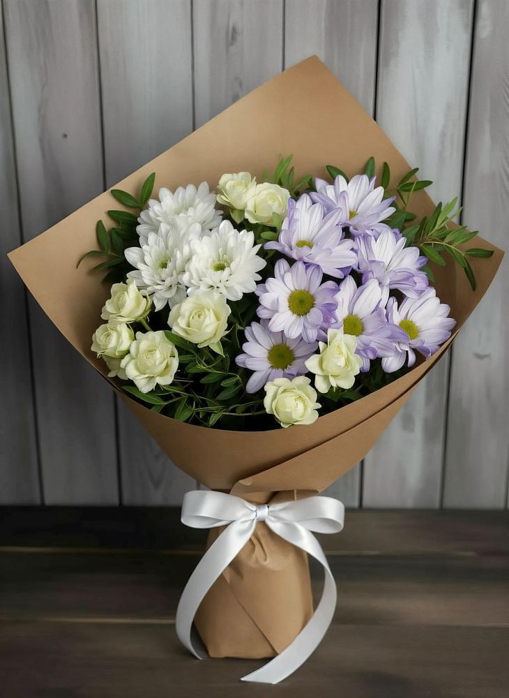 Букет цветов из: Хризантемы и Розы в Юрьевце