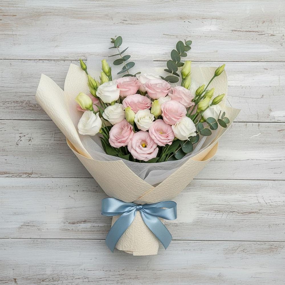 Букет цветов из: Лизиантусы в Юрьевце